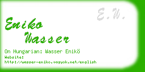 eniko wasser business card